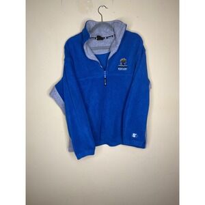 UK Kentucky Wildcats Vtg y2K Starter Fleece Pullover Mens‎ Large Blue Gray